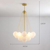 D40cm 19 balls gold color Modern dining room chandelier lighting fixtures