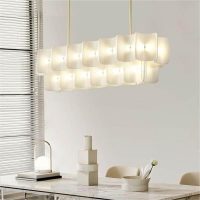Modern white chandelier 02