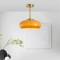 Orange ceiling lamp shade 03