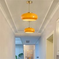 Orange ceiling lamp shade 04