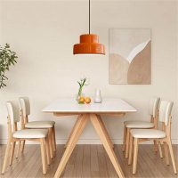 vintage orange hanging lamp 04