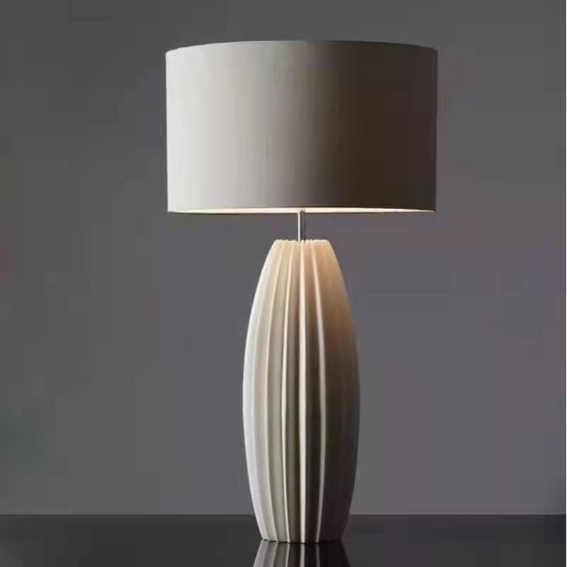 ribbed ceramic table lamp 01