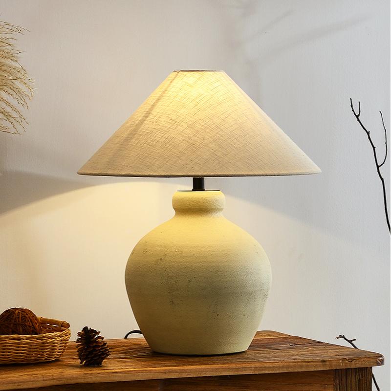 yellow ceramic lamp 01