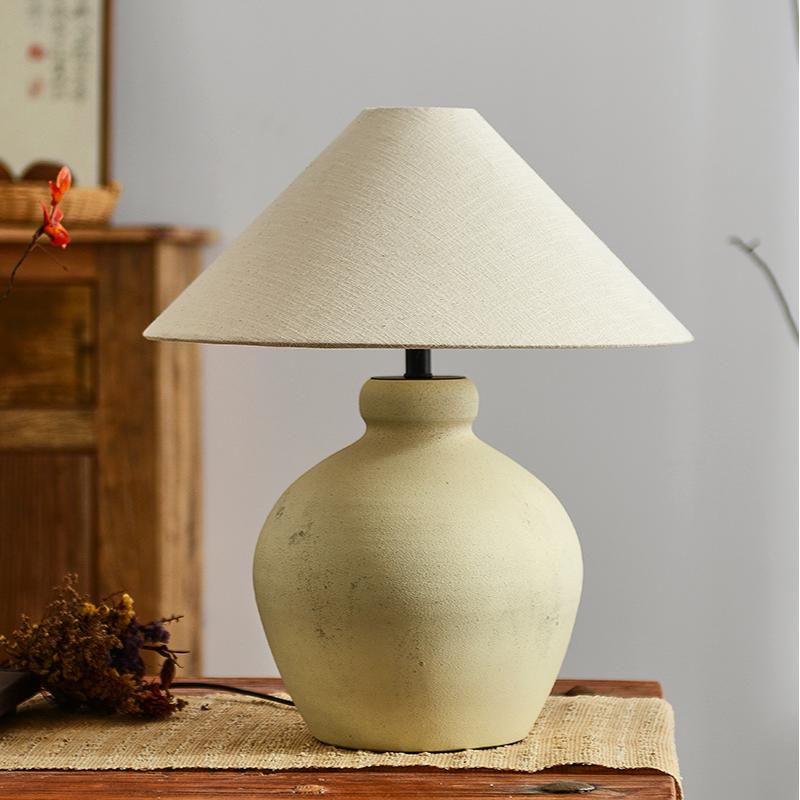 yellow ceramic lamp 02