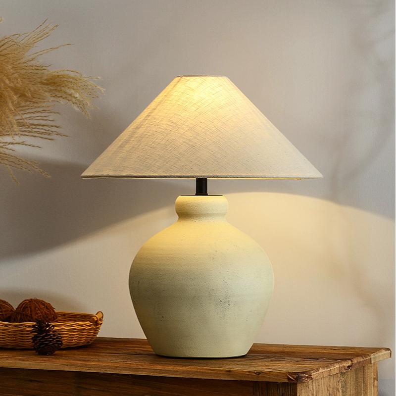 yellow ceramic lamp 03