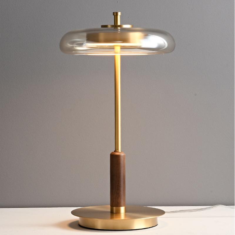 wood and brass table lamp 01