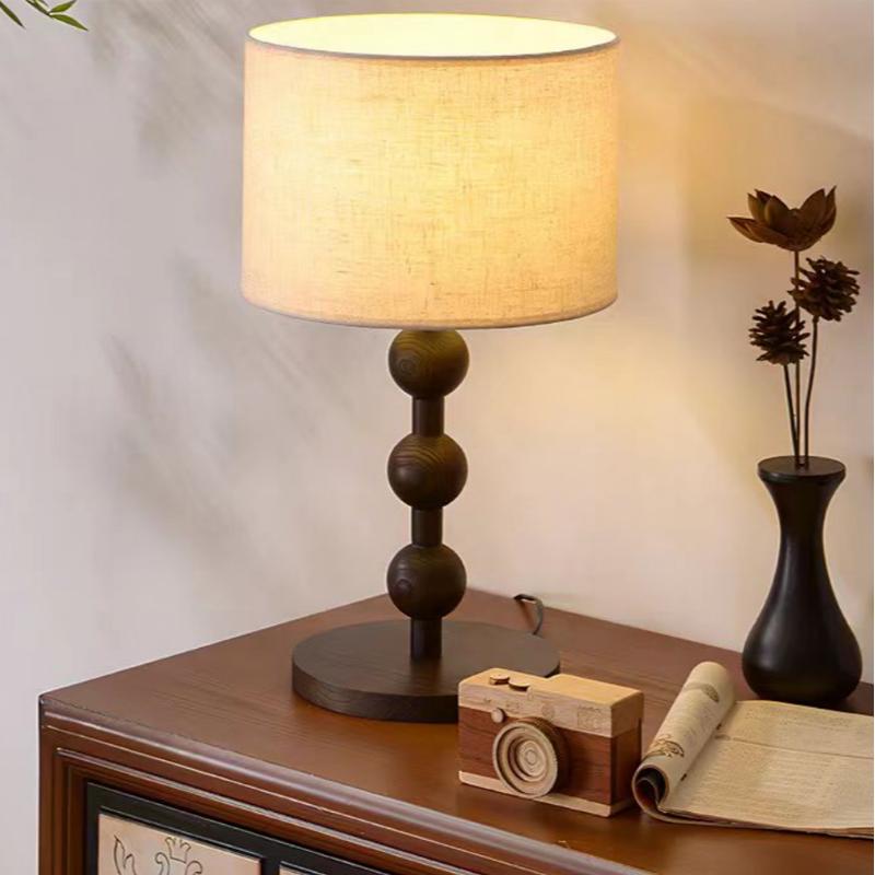 wood beaded table lamp 01