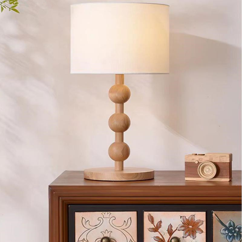 wood beaded table lamp 02