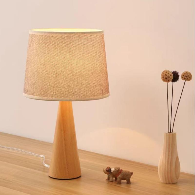 wooden bedside table lamp 01