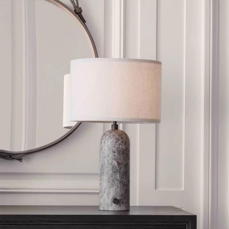 Grey marble table lamp 01