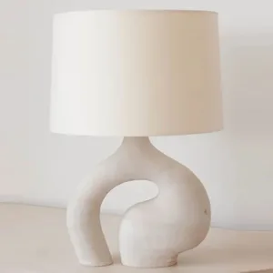 large white table lamp