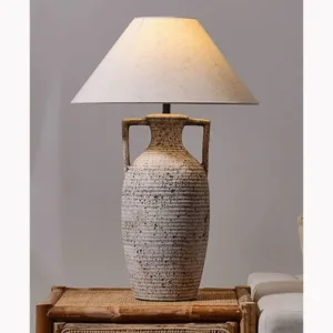 large grey table lamp