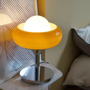 large orange table lamp