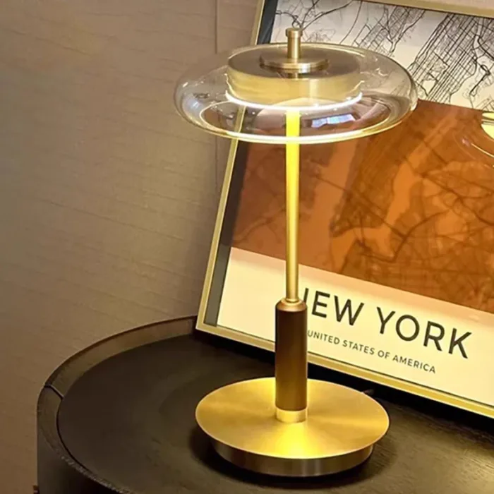large brass table lamp