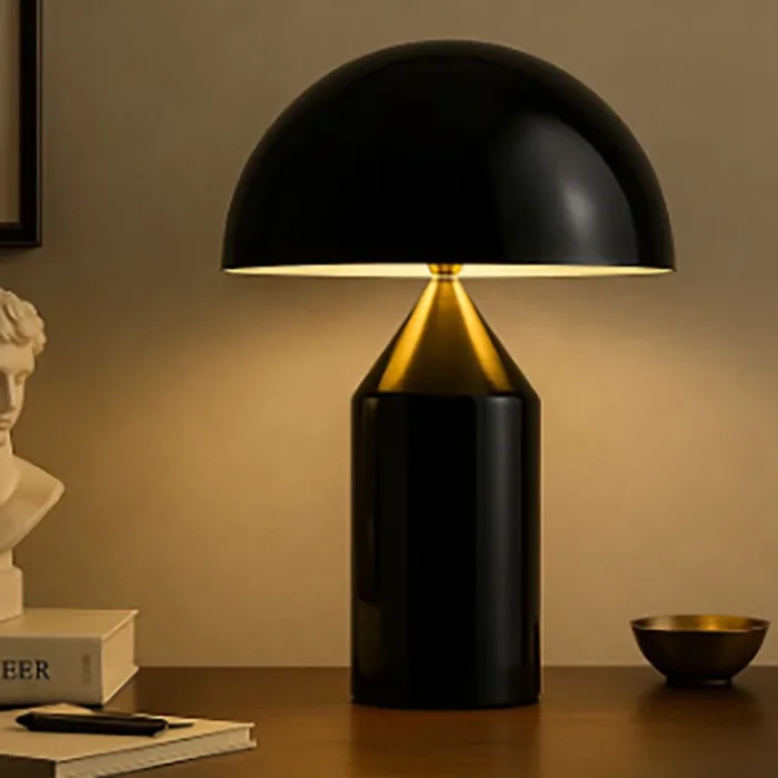 black mushroom lamp
