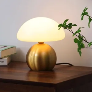 vintage brass mushroom lamp