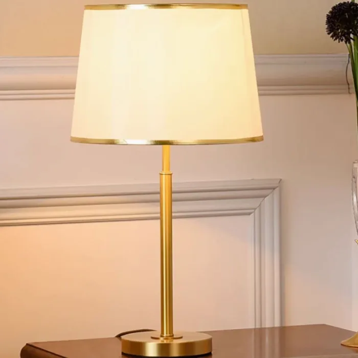 antique brass bedside lamp