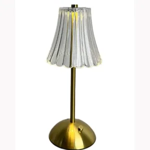 acrylic and gold lamp 