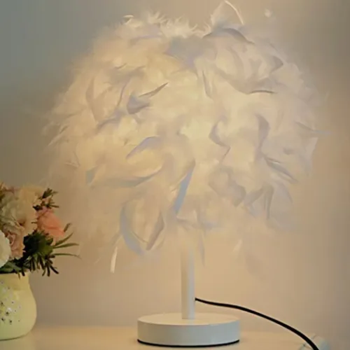 fluffy table lamp