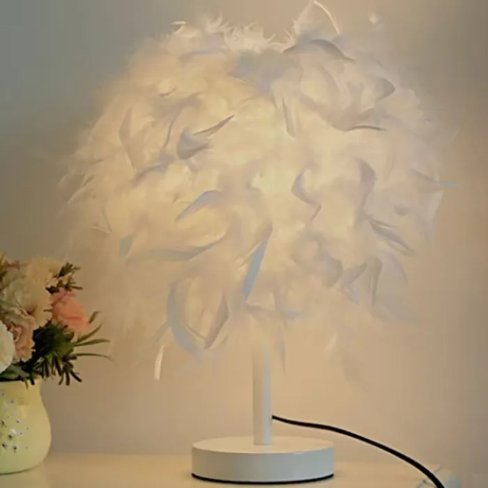 fluffy table lamp