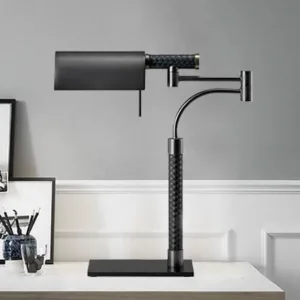 leather wrapped table lamp 