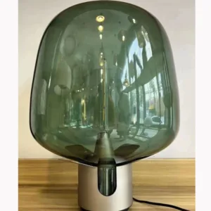 green glass bedside lamp