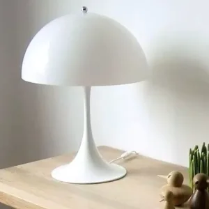 modern white table lamp