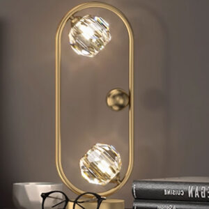 brass crystal table lamp