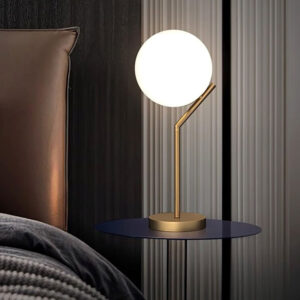 brushed brass lamp
