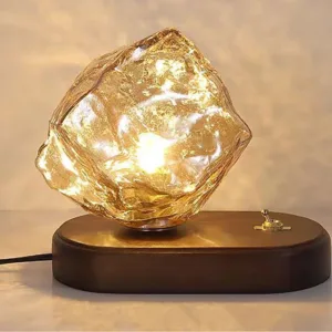 glass gem table lamp