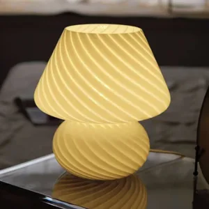 swirl glass table lamp