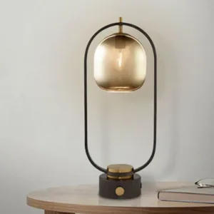 mid century modern glass table lamp