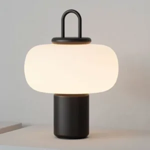 glass and metal table lamps