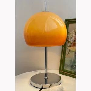 orange glass table lamp