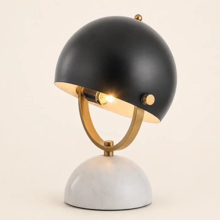 Modern Table Lamp with Black Shade T3-050