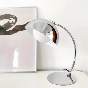 chrome arc table lamp