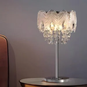 chrome crystal table lamp