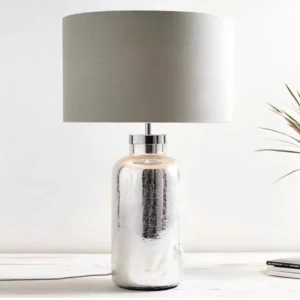 chrome glass table lamp