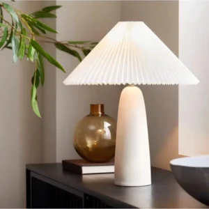 tall cream table lamp