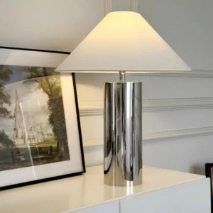 white chrome table lamp