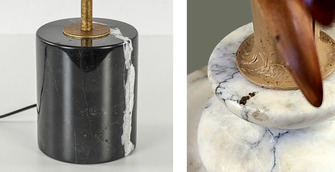 Damaged Marble Lamp Base