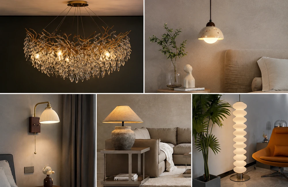 decorative lighting collage