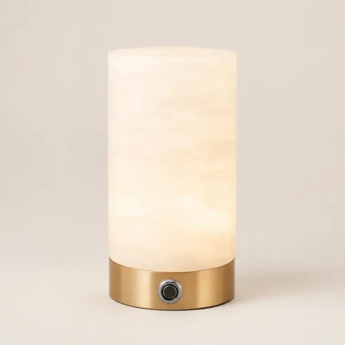 Alabaster Lamp with Night Light T9-007