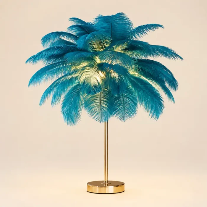 Blue Feather Table Lamp T10-006