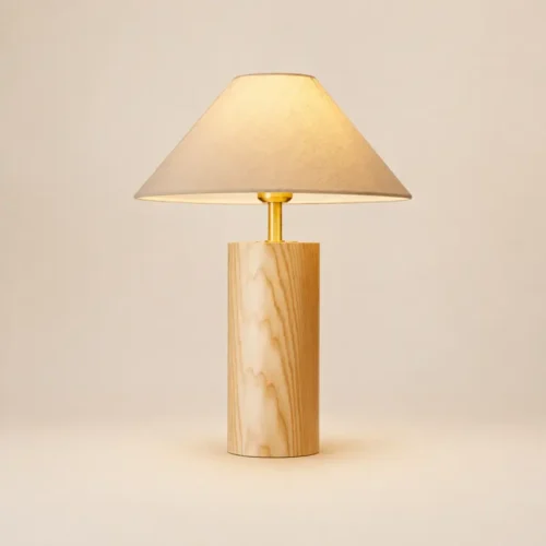 Chunky wooden table lamp T3006