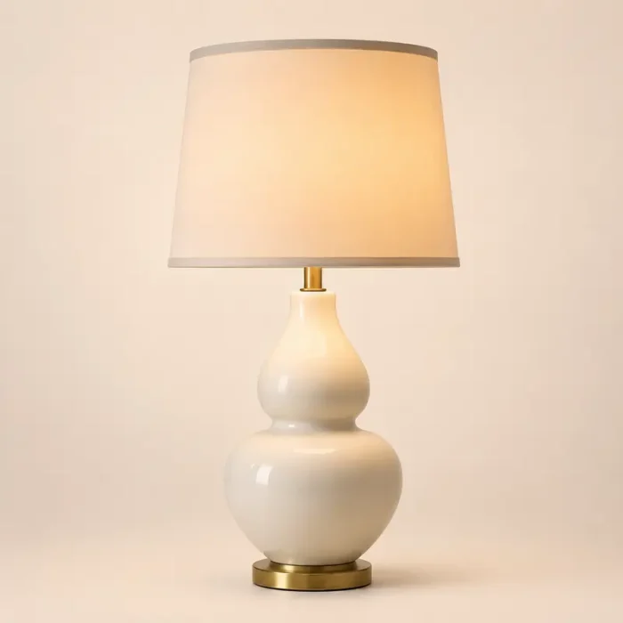 Cream Gourd Table Lamp T30-007