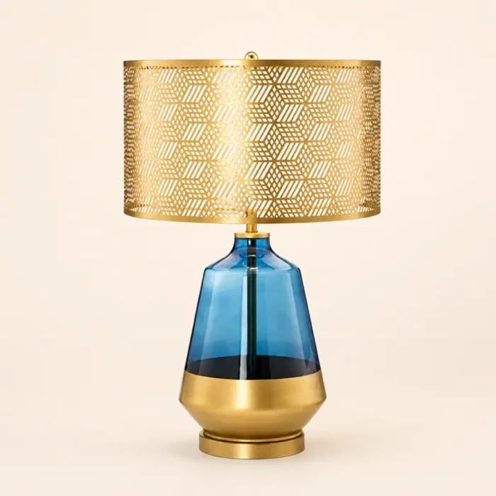 Light Blue Glass Table Lamp T4-002