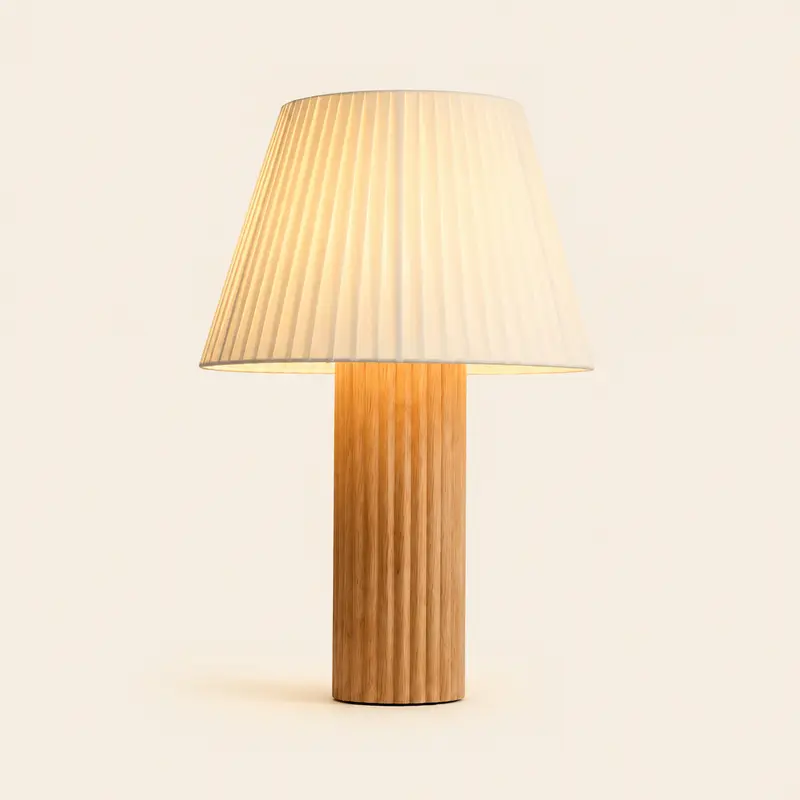 Light wood table lamp T3003