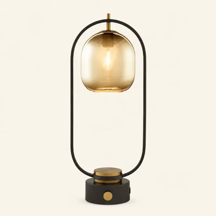 Mid Century Modern Glass Table Lamp T4-019