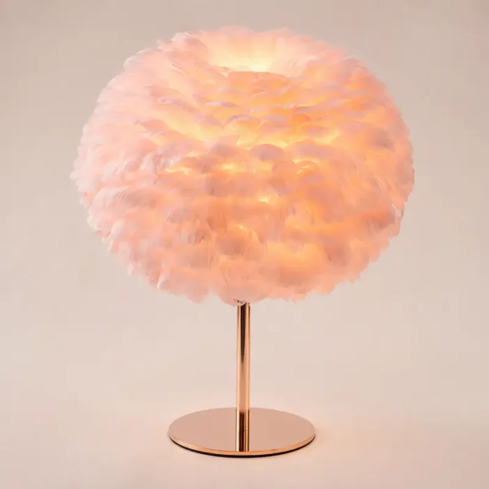 Pink Feather Table Lamp T10-005